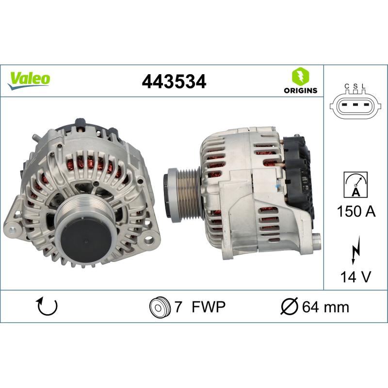 Alternateur VALEO 443534 - Visuel 1