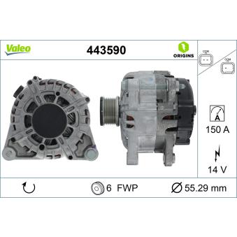 Alternateur VALEO 443590