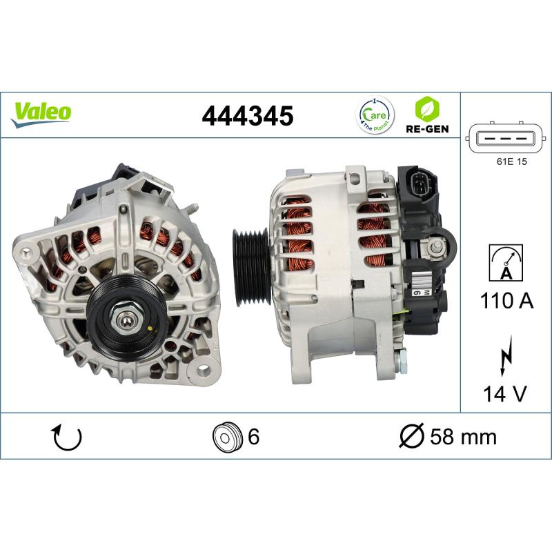 Alternateur VALEO 444345 - Visuel 1