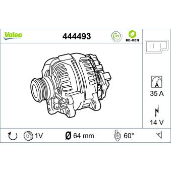 Alternateur VALEO OEM 1005308