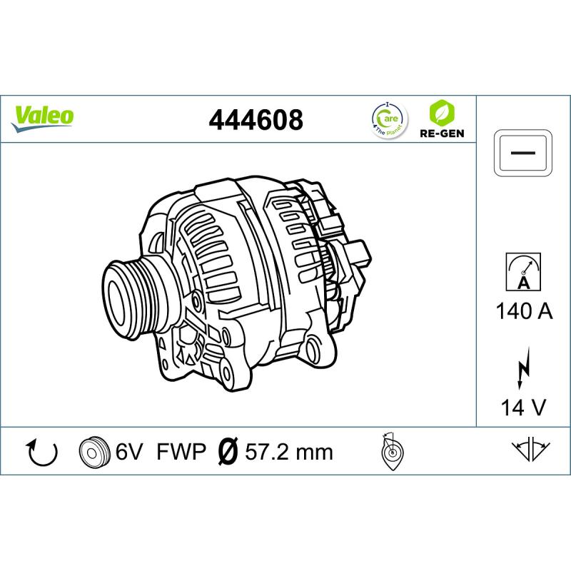 Alternateur VALEO 444608 - Visuel 1