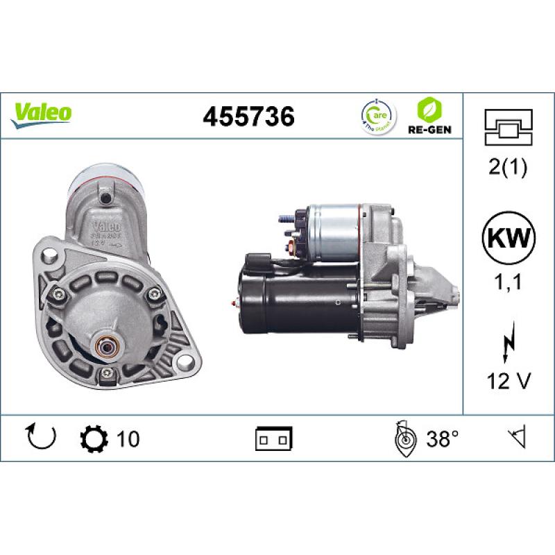 Démarreur VALEO 455736 - Visuel 1