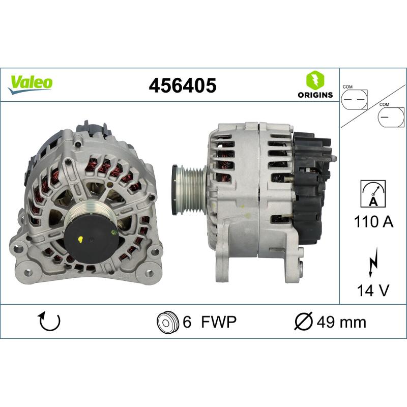 Alternateur VALEO 456405 - Visuel 1