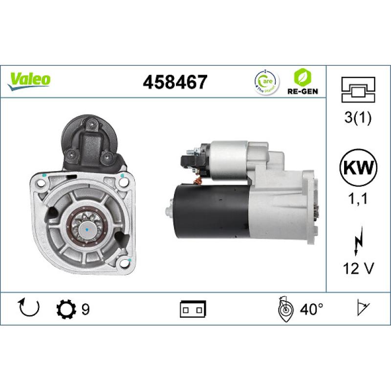 Démarreur VALEO 458467 - Visuel 1