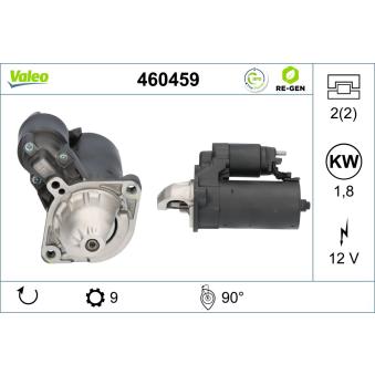 Démarreur VALEO 460459 pour BMW X3 3.0d - 204cv