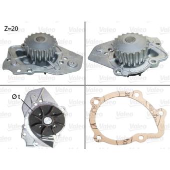 Pompe à eau VALEO 506014 pour CITROEN BX TRD Turbo - 90cv
