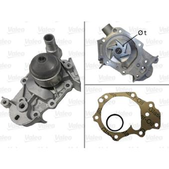 Pompe à eau VALEO 506580 pour RENAULT MODUS 1.2 16V - 101cv