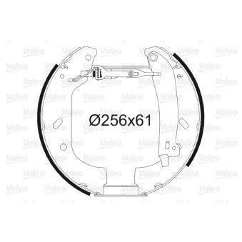 Jeu de mâchoires de frein VALEO [554588]