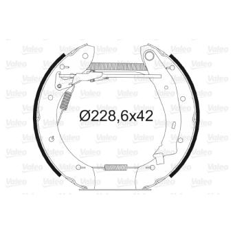 Jeu de mâchoires de frein VALEO OEM 42417N