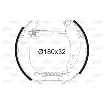 Jeu de mâchoires de frein VALEO OEM 424209