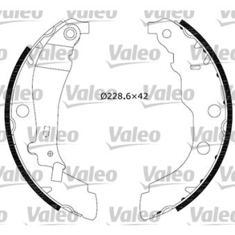 Jeu de mâchoires de frein VALEO 554636