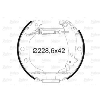 Jeu de mâchoires de frein VALEO 554640