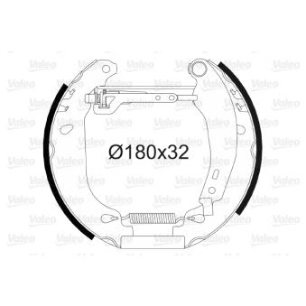 Jeu de mâchoires de frein VALEO [554672]