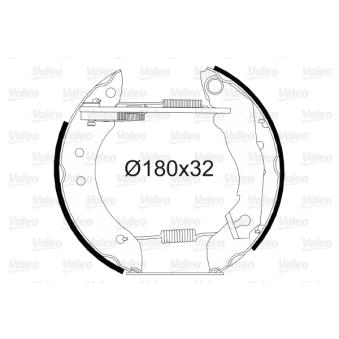 Jeu de mâchoires de frein VALEO [554686]