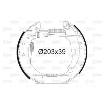 Jeu de mâchoires de frein VALEO [554849]