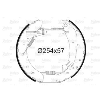 Jeu de mâchoires de frein VALEO OEM 424221