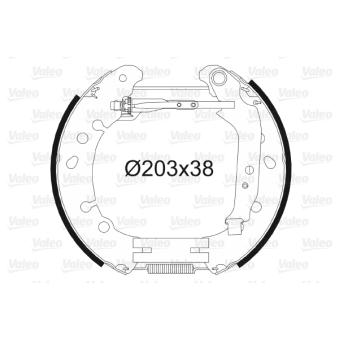 Jeu de mâchoires de frein VALEO OEM 049070D011