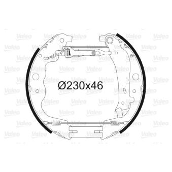 Jeu de mâchoires de frein VALEO OEM 6001549704