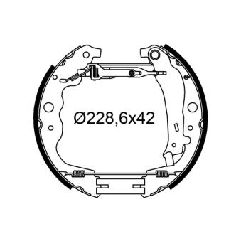 Jeu de mâchoires de frein VALEO [554911]
