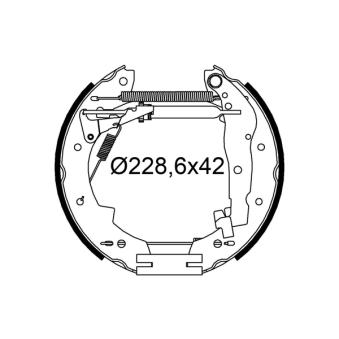 Jeu de mâchoires de frein VALEO 554916