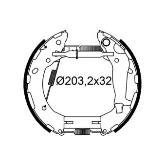 Jeu de mâchoires de frein VALEO 554945