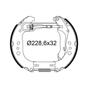 Jeu de mâchoires de frein VALEO 554948