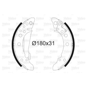 Jeu de mâchoires de frein VALEO OEM 867698525V