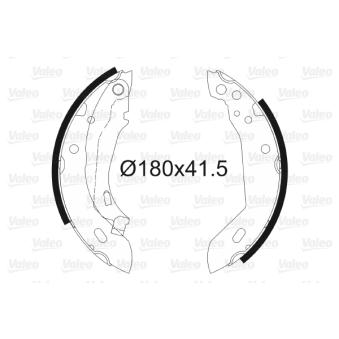 Jeu de mâchoires de frein VALEO OEM 424171