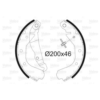 Jeu de mâchoires de frein VALEO OEM 1605774