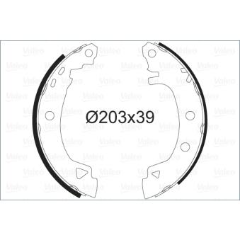 Jeu de mâchoires de frein VALEO OEM 7701202543 Jeu de mâchoires de frein VALEO OEM 7701202543