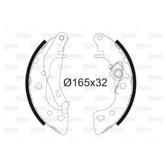 Jeu de mâchoires de frein VALEO OEM 4241E7