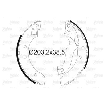 Jeu de mâchoires de frein VALEO OEM 6150271 Jeu de mâchoires de frein VALEO OEM 6150271