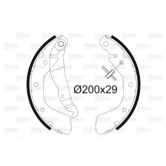 Jeu de mâchoires de frein VALEO OEM 90182658