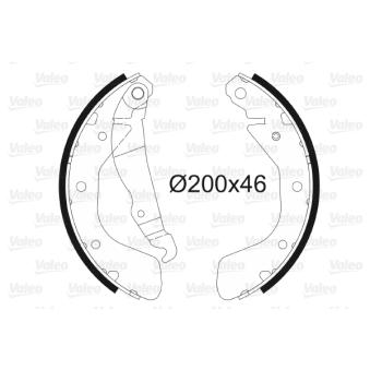 Jeu de mâchoires de frein VALEO OEM 1605929