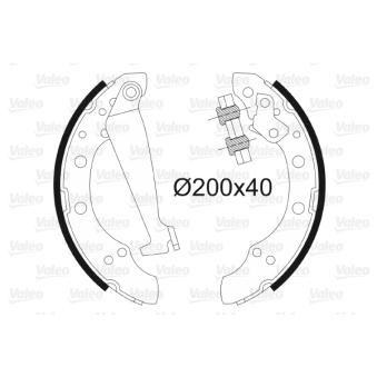 Jeu de mâchoires de frein VALEO 562080