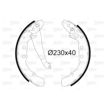 Jeu de mâchoires de frein VALEO OEM 357698525CX