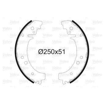 Jeu de mâchoires de frein VALEO OEM 5880993