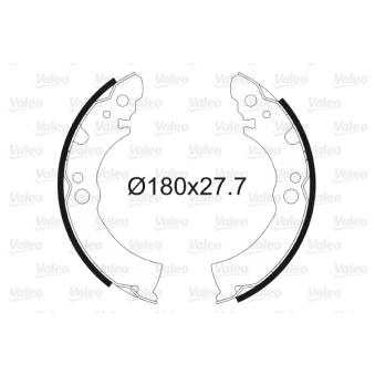 Jeu de mâchoires de frein VALEO OEM DD06M28B25