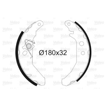 Jeu de mâchoires de frein VALEO OEM 6978969