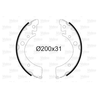 Jeu de mâchoires de frein VALEO 562543
