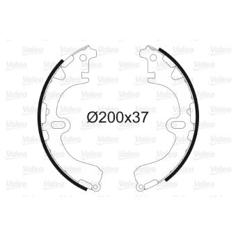 Jeu de mâchoires de frein VALEO OEM 0449512240