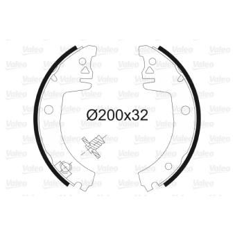 Jeu de mâchoires de frein VALEO OEM 115330149