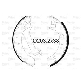 Jeu de mâchoires de frein VALEO OEM 92AX2200BB