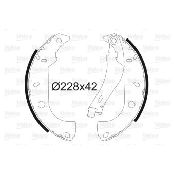 Jeu de mâchoires de frein VALEO OEM 77362298