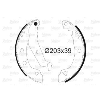 Jeu de mâchoires de frein VALEO OEM 9950814 Jeu de mâchoires de frein VALEO OEM 9950814