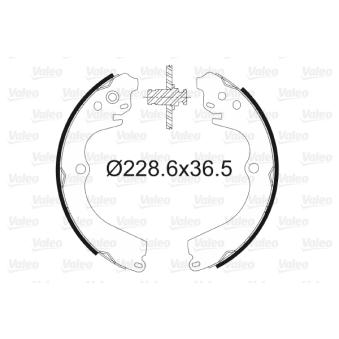 Jeu de mâchoires de frein VALEO OEM 26298AA040