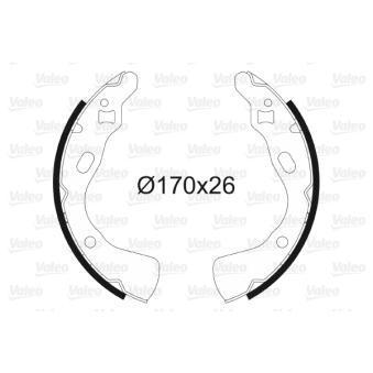 Jeu de mâchoires de frein VALEO 562623
