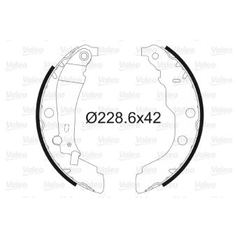 Jeu de mâchoires de frein VALEO 562628