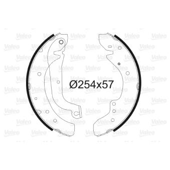 Jeu de mâchoires de frein VALEO OEM 4400323 Jeu de mâchoires de frein VALEO OEM 4400323