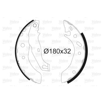 Jeu de mâchoires de frein VALEO OEM 1E012638Z